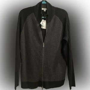 Calvin Klein Men’s Full  Zip Neck Sweater